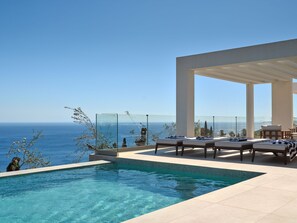 Outdoor pool - OnarBlue Villa, with 2 Pools & Dual SeaView Homes (Agios Nikolaos)