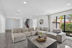 Living area - Spacious Private Villa w/ Pool • Prime Location (Miami)