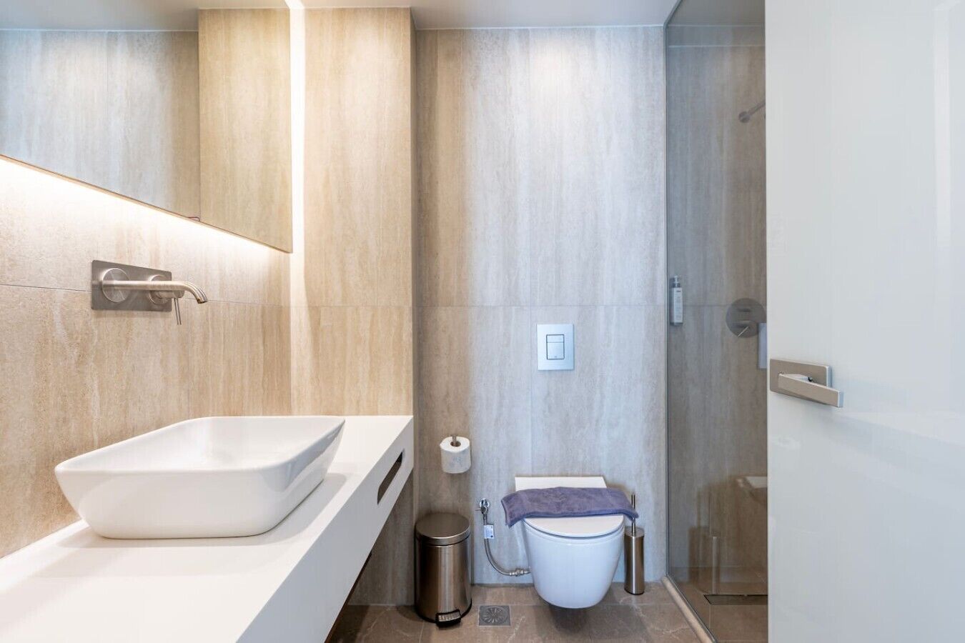 Hair dryer, towels