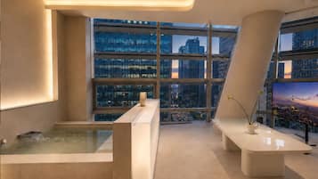 Deluxe Family room, Jacuzzi, City View | View from room