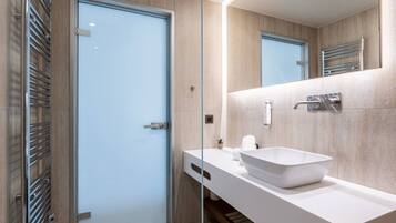 Hair dryer, towels