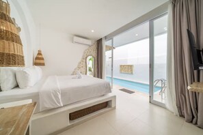 Villa Design - 3 sovrum - privat pool | Egyptiska bomullslakan och sängtillbehör av högsta kvalitet