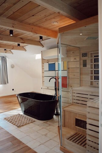 Rogaty Dworek - house with a fireplace and sauna