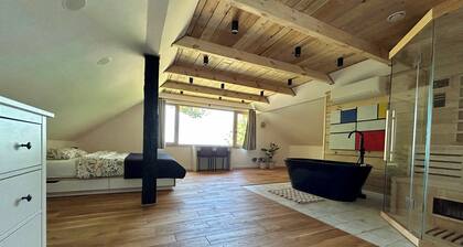 Rogaty Dworek - house with a fireplace and sauna