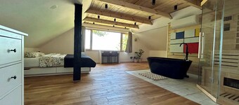 Rogaty Dworek - house with a fireplace and sauna