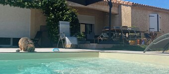 Villa at the foot of a picturesque Vivarais village