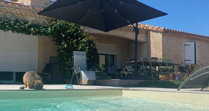Villa at the foot of a picturesque Vivarais village