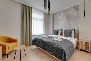 Comfort Studio Suite, Kitchenette | Premium bedding, iron/ironing board, cots/infant beds, free WiFi - Sea & Monte City Center Apartments Sopot (Sopot)