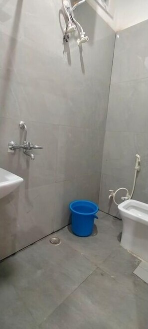 Shower, towels, soap, toilet paper - Hotel Baldev Palace (Vrindavan)