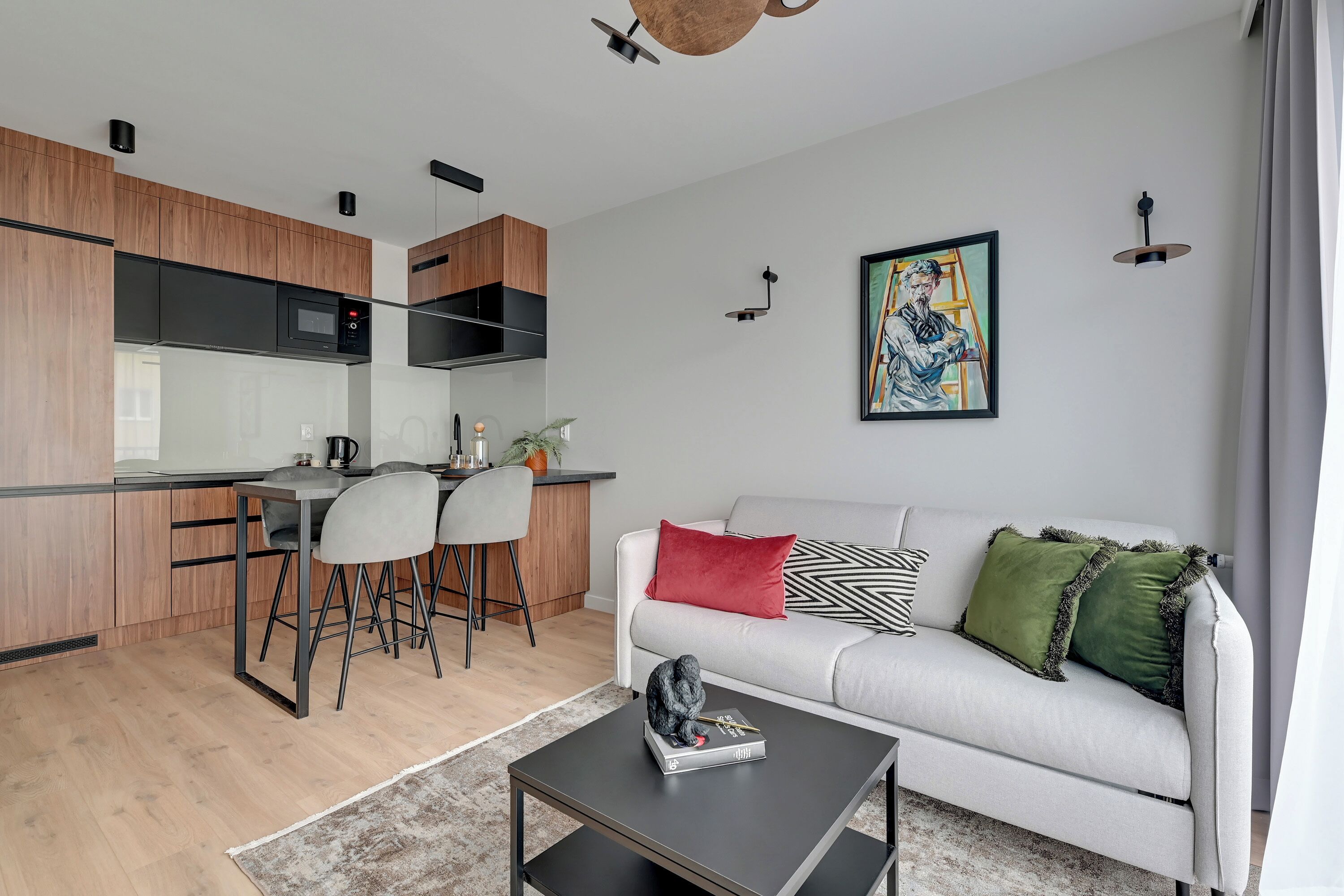 Comfort Apartment, Balcony | Living area | 40-inch flat-screen TV with cable channels