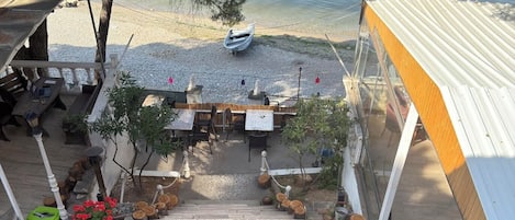 Double or Twin Room, Beach View | Outdoor dining