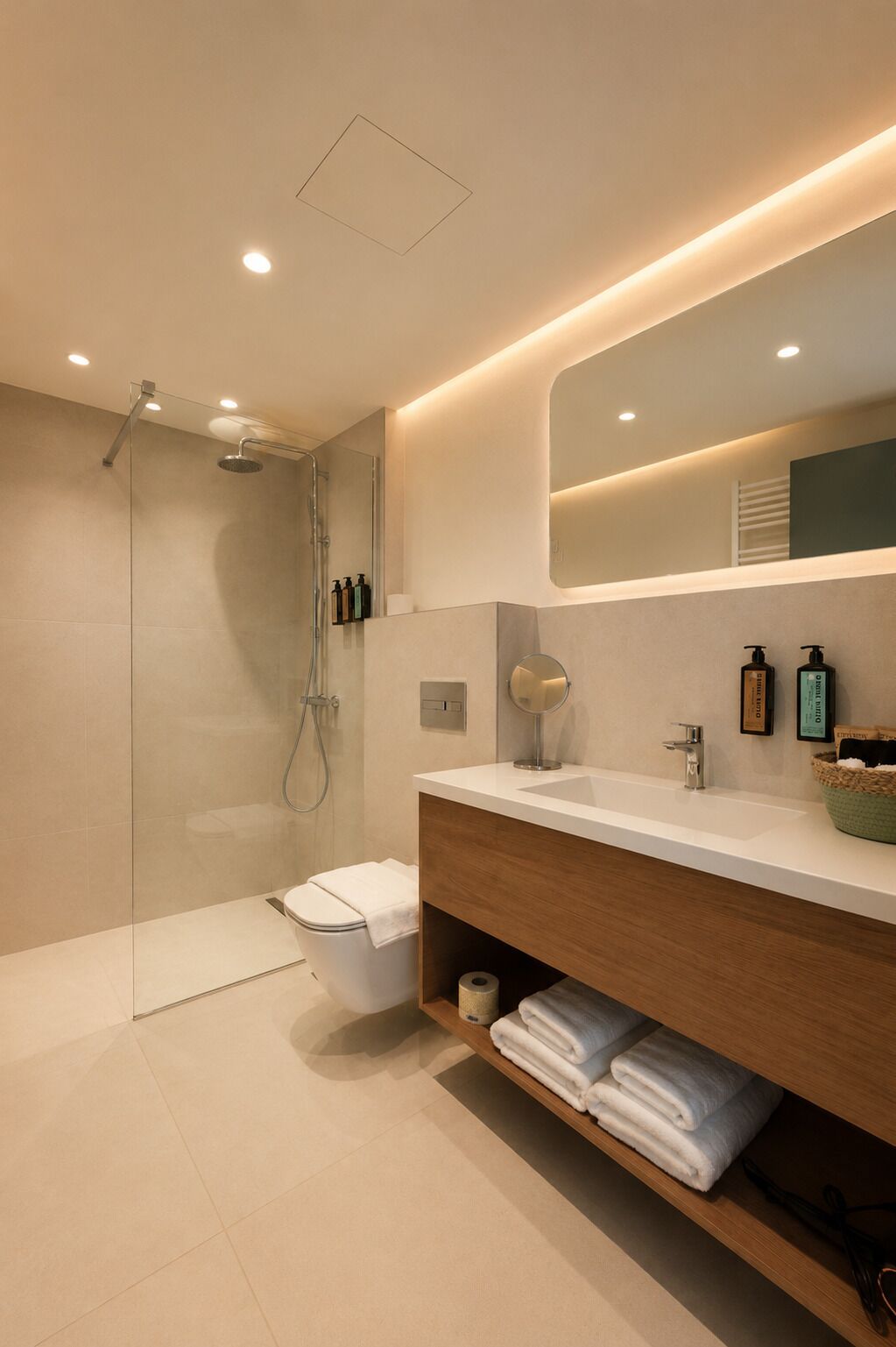 Deluxe Suite, 1 King Bed | Bathroom | Shower, free toiletries, bathrobes, slippers