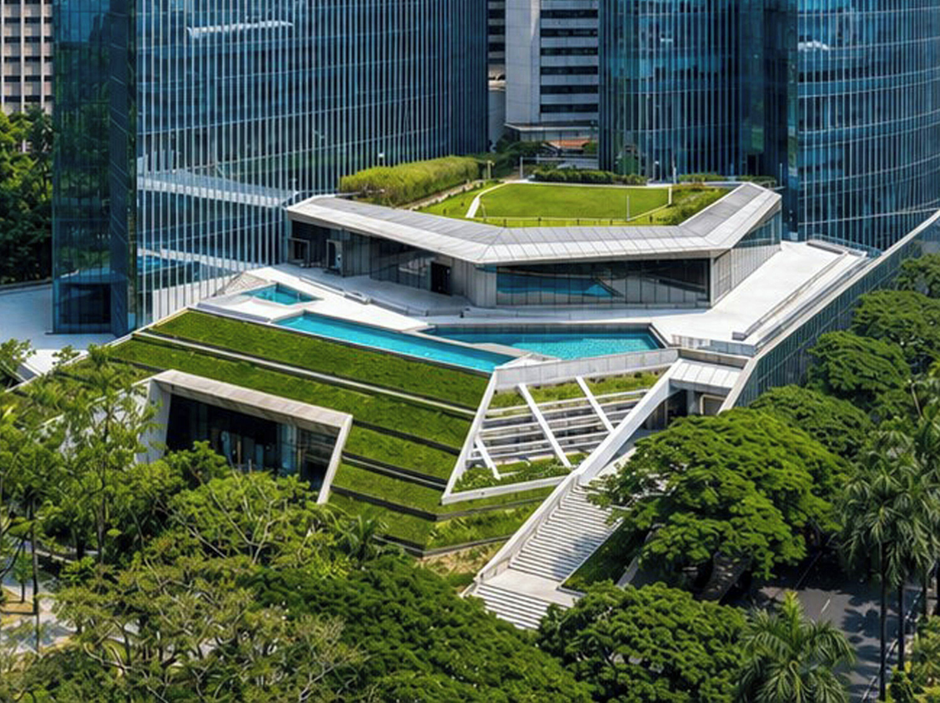 3 outdoor pools
