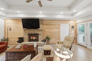 Maison, 3 chambres | Coin séjour