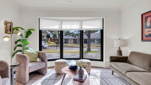 TV, fireplace - Luxury Stay Near Addison w/ Gym, Hot Tub & Pool (Dallas)