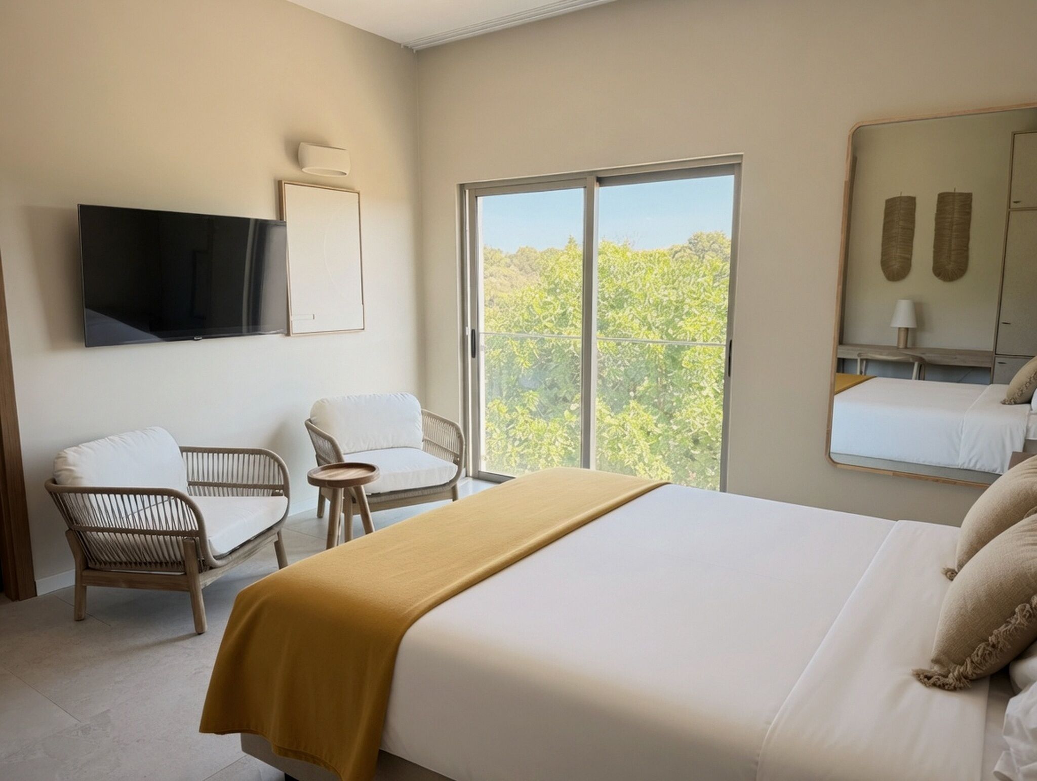 Ropa de cama hipoalergénica, minibar, escritorio y wifi gratis 