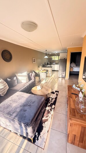 Living area - Lovely 2-bedroom apartment in a safe area in KuGompo City perfect for your stay (KuGompo City)