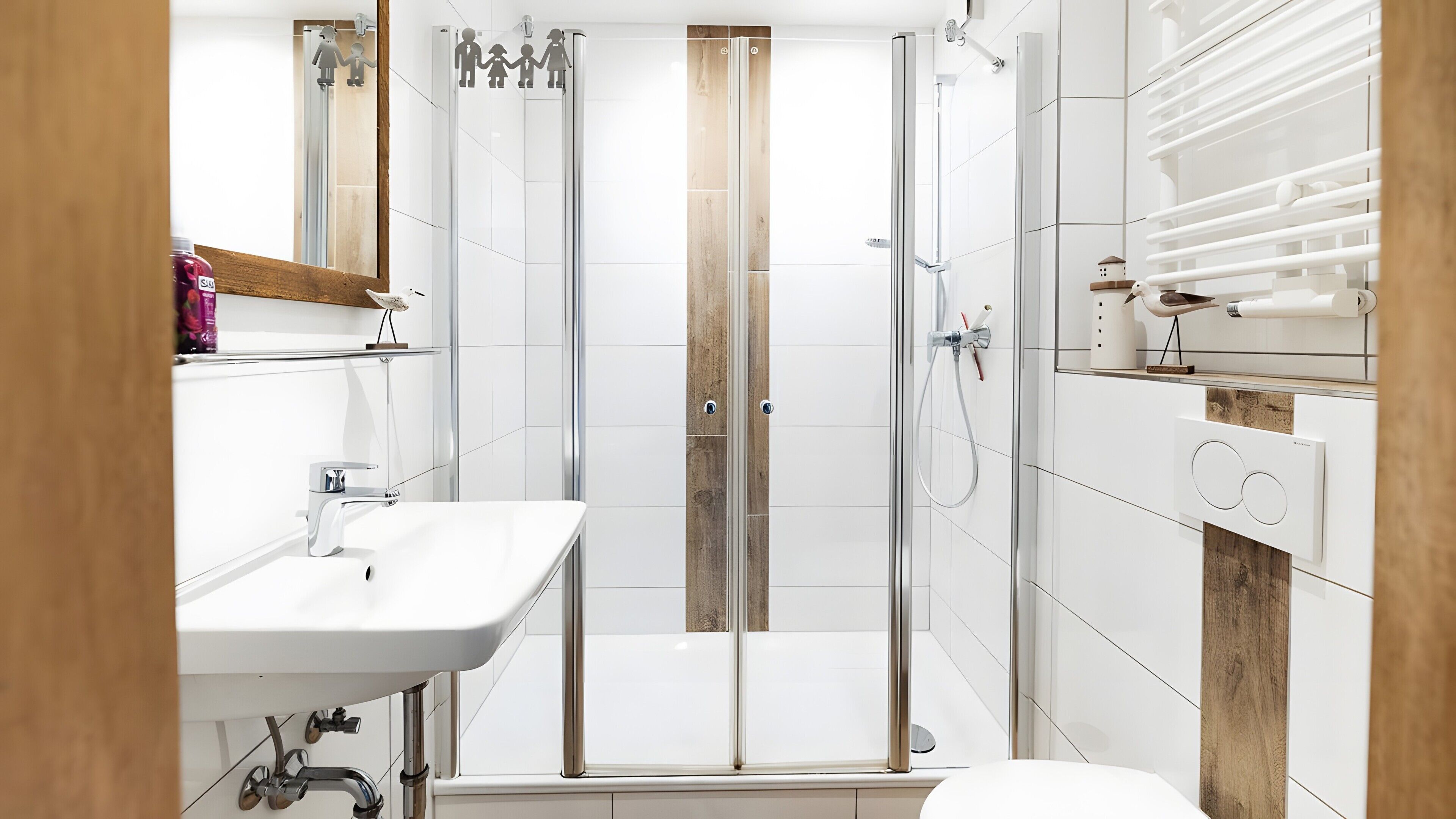 Shower, hair dryer