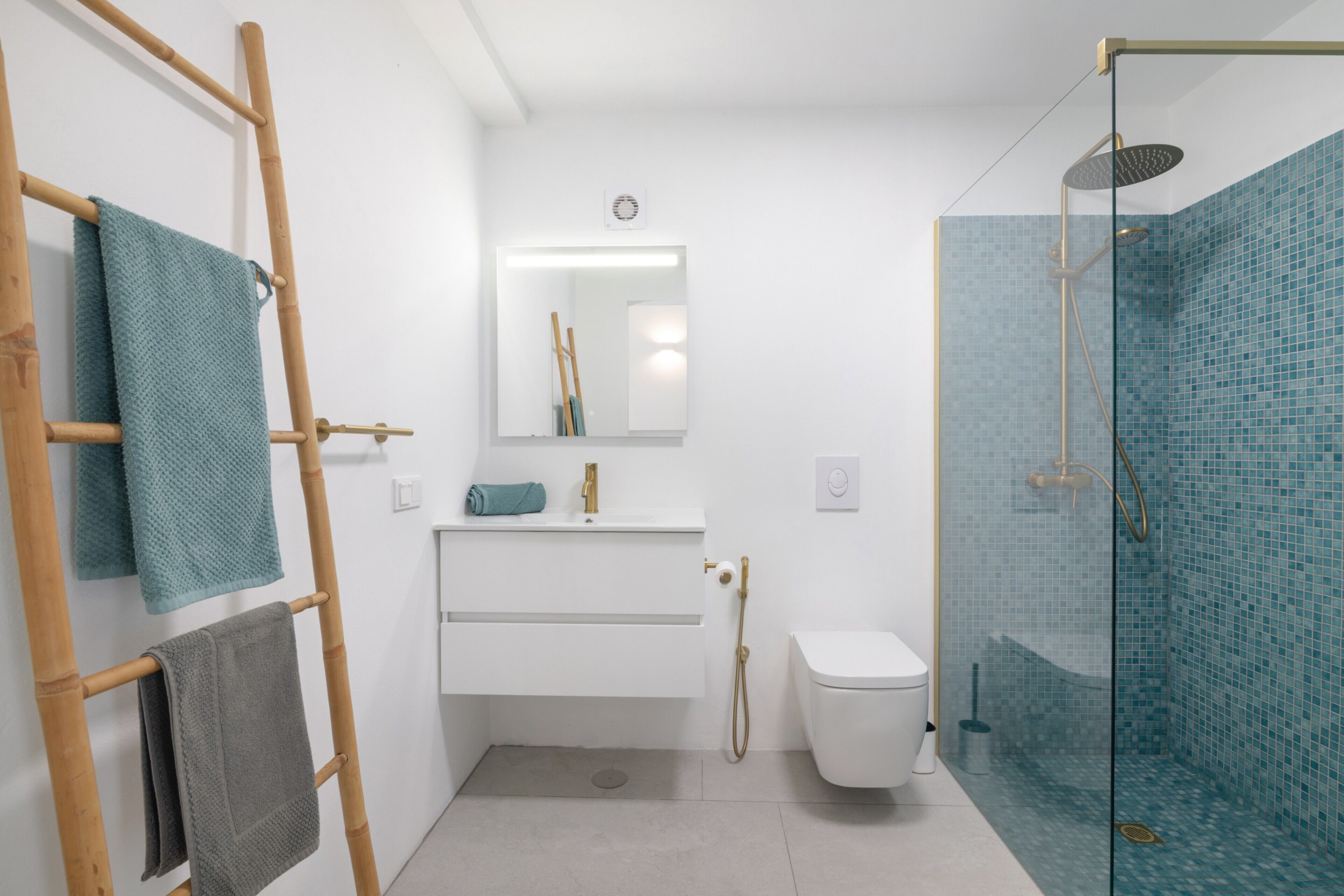 Shower, towels