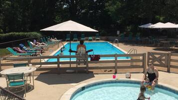 Cabin, Private Bathroom (Blue's Barn) | Outdoor pool