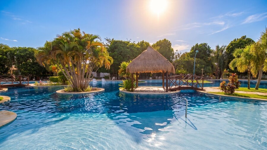 Studio c Piscina e Quadras em Barra de S o Miguel