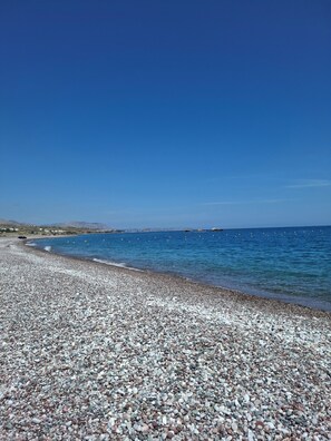 Sun loungers - Palmview Villa One minute on foot away from an almost private beach!!! (Rhodes)