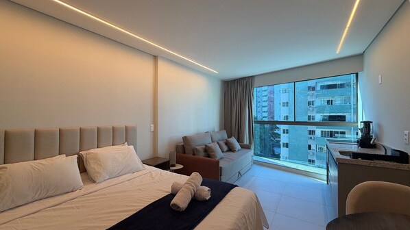 Studio | Living area - Edf. Praia de Gameleira por Yolo (Recife)