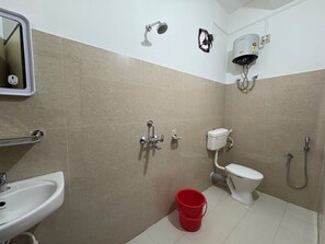 Ducha, toallas, jabón
