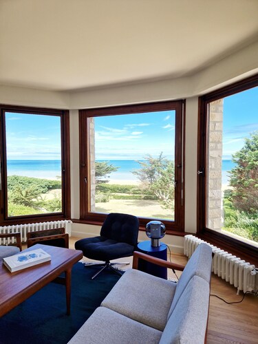La Sauvagère, Exceptional Art Deco Villa on Omaha Beach with Direct Beach Access