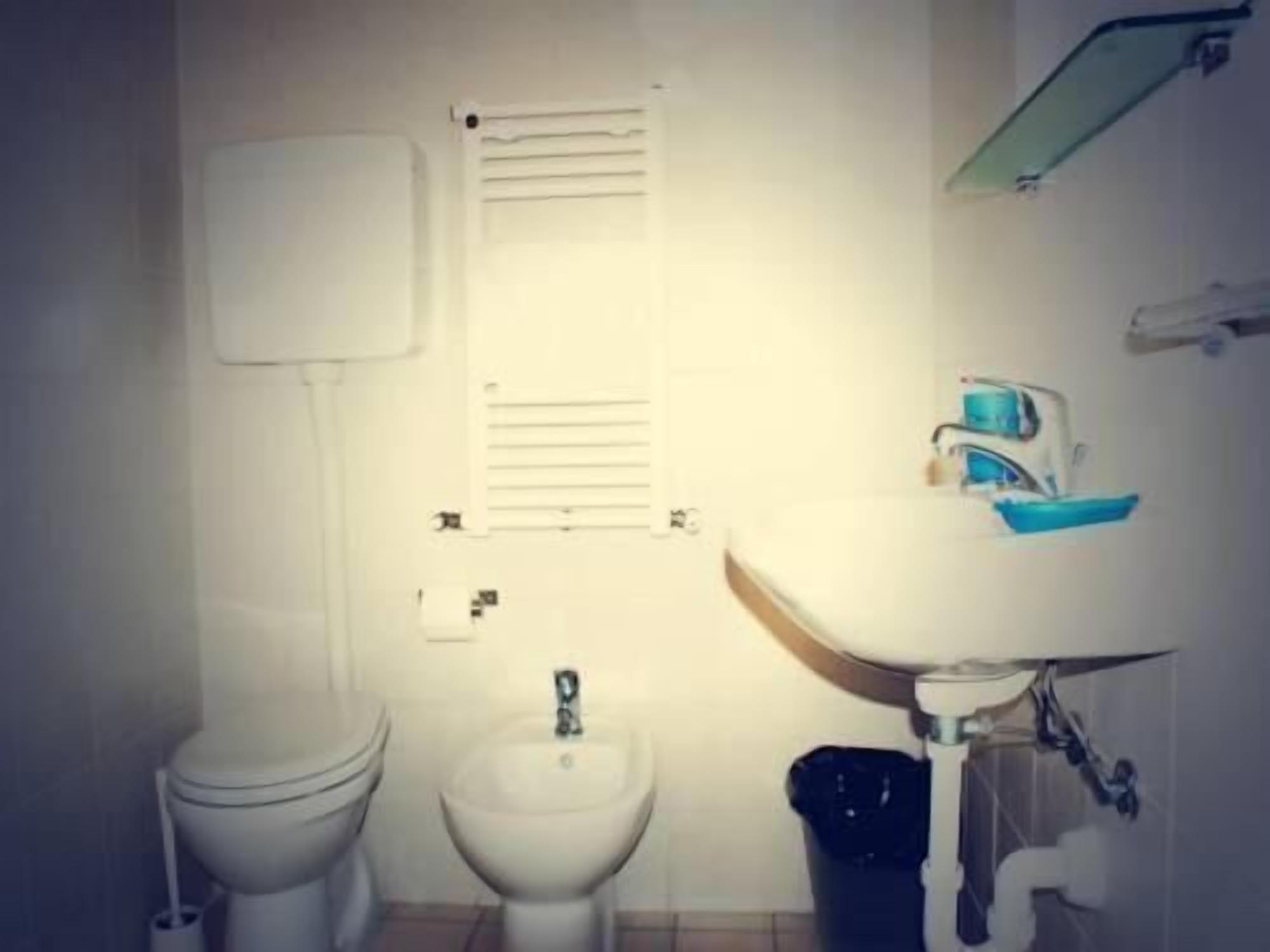 Hair dryer, towels, toilet paper