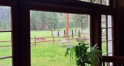 Cozy cabin life along Rock Creek in Montana with river access.