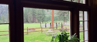 Cozy cabin life along Rock Creek in Montana with river access.