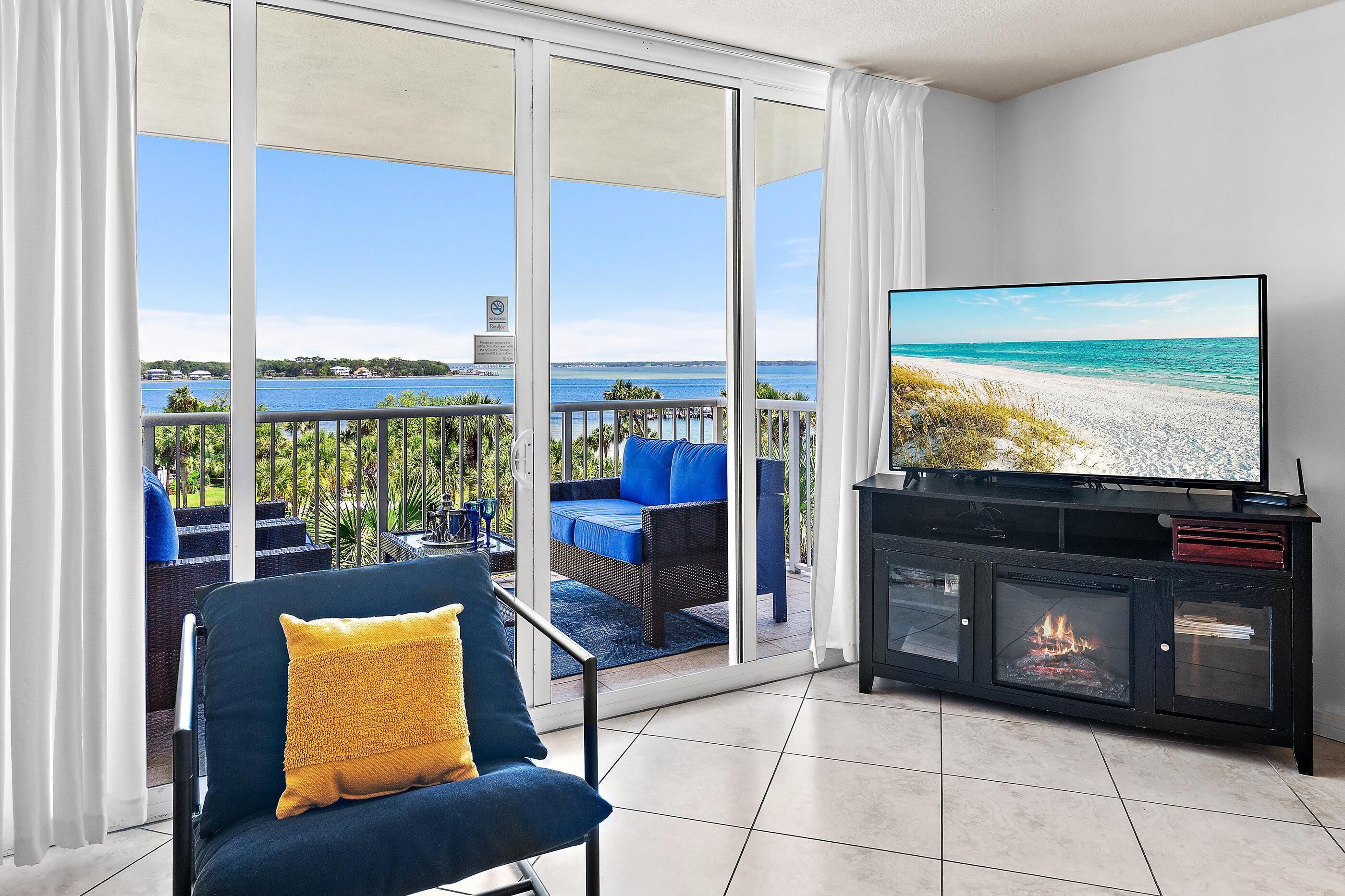 Apartment, 1 King-Bett und Schlafsofa (Destin West Bayside Sandpiper #505) | Wohnbereich