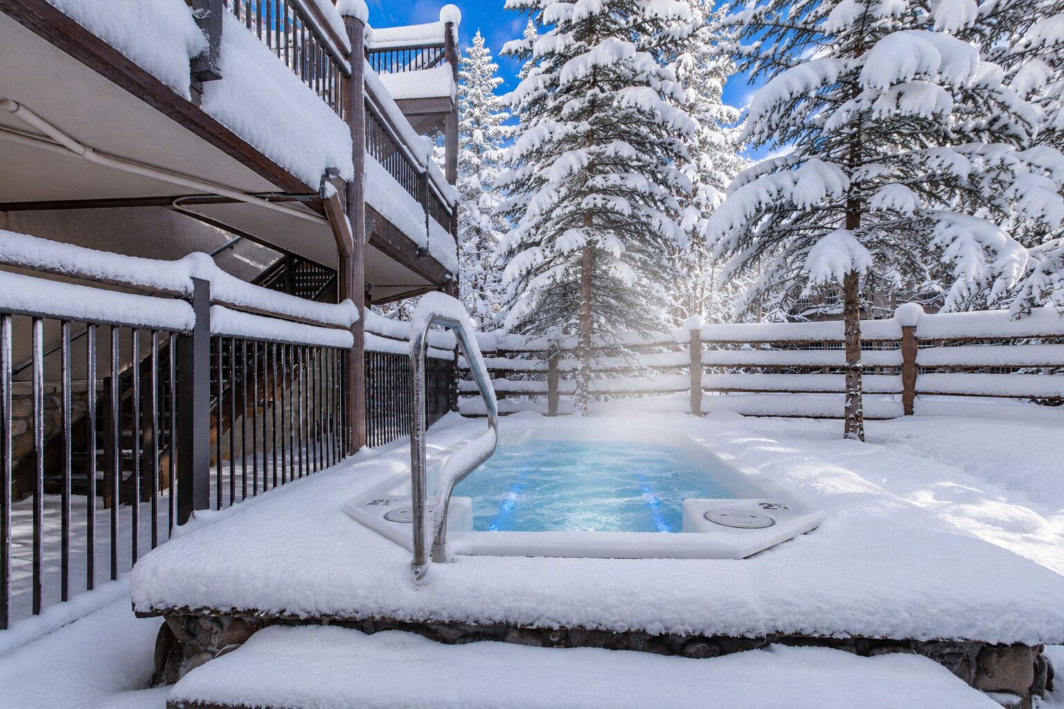 Snowflakes above. Warm water below. Welcome to Colorado.