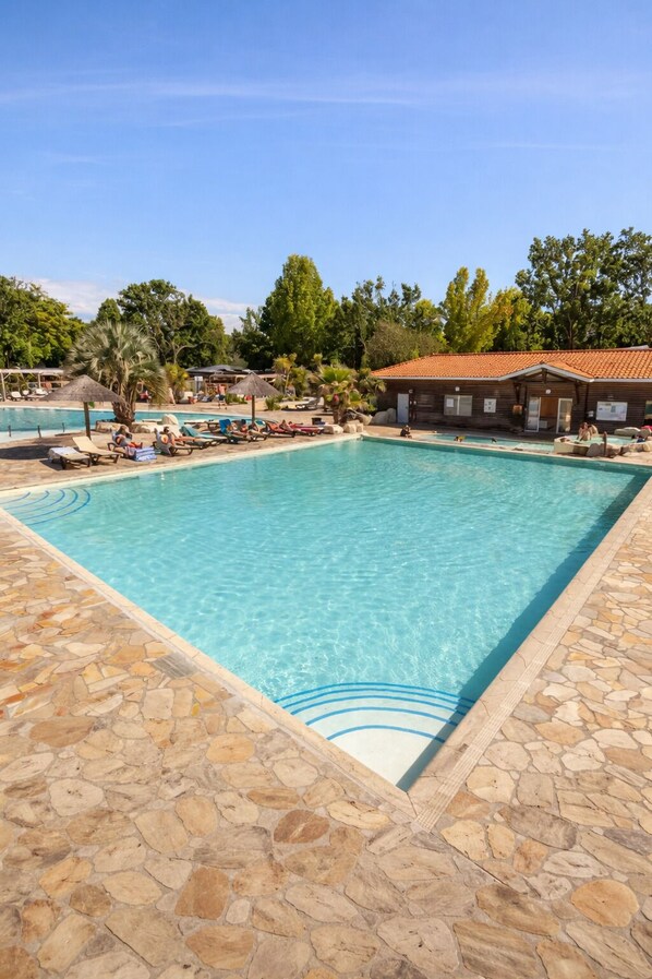 Pool - Air-conditioned mobile home for 6 people 5* campsite lake access (Biscarrosse)