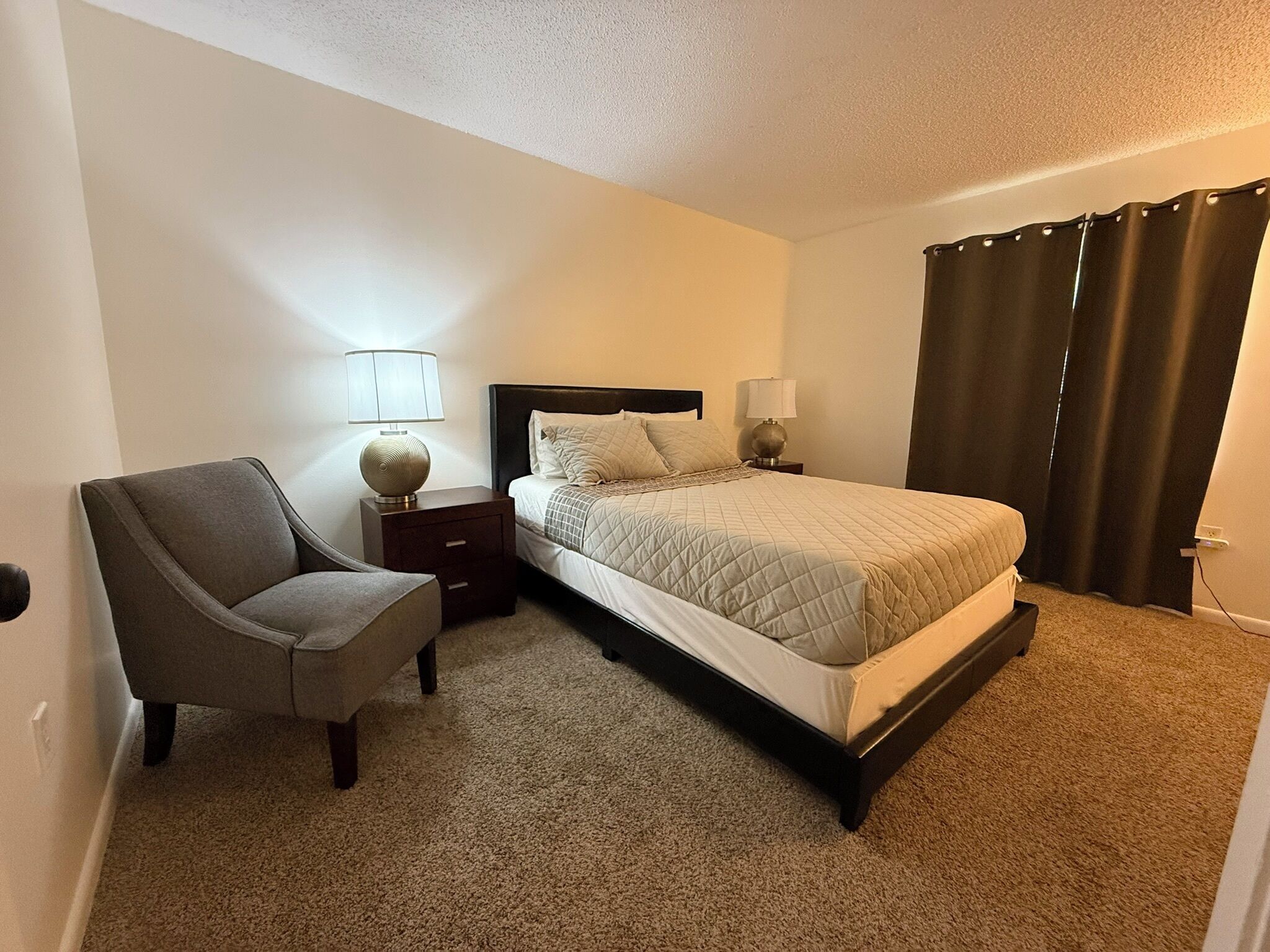 1 bedroom, iron/ironing board, bed sheets