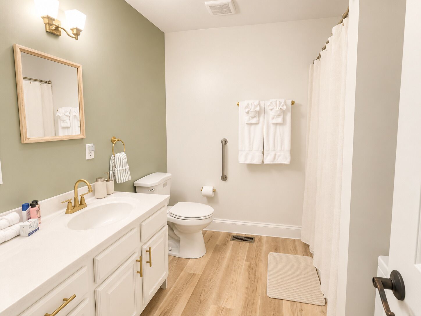 Towels, soap, toilet paper