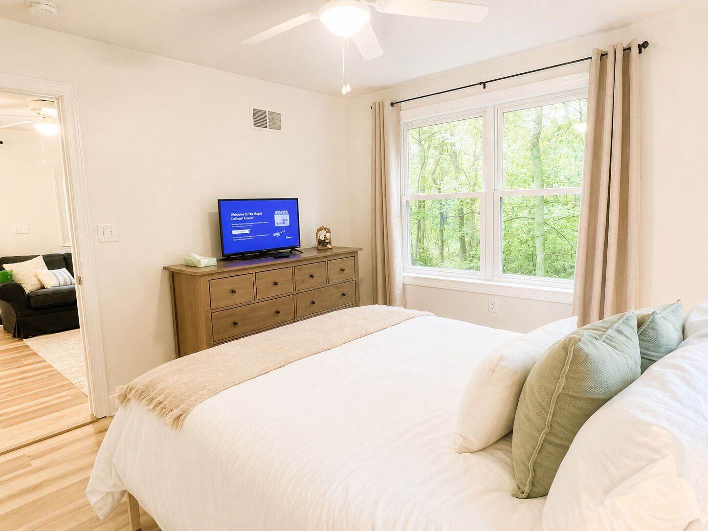 1 bedroom, internet, bed sheets