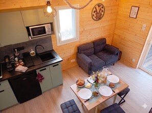 Private kitchen - Gîte Hydra Nature near Honfleur (Conteville)