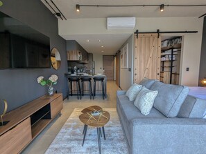 Luksus-studiosuite - byudsigt | Opholdsområde