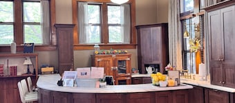 Welcome to this beautifully restored 1916 Carnegie library filled with charm.