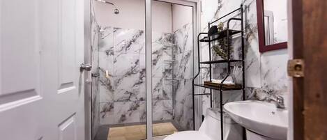 Towels, soap, toilet paper