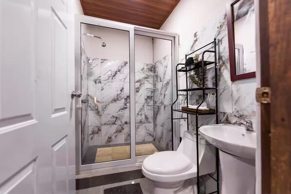 Towels, soap, toilet paper