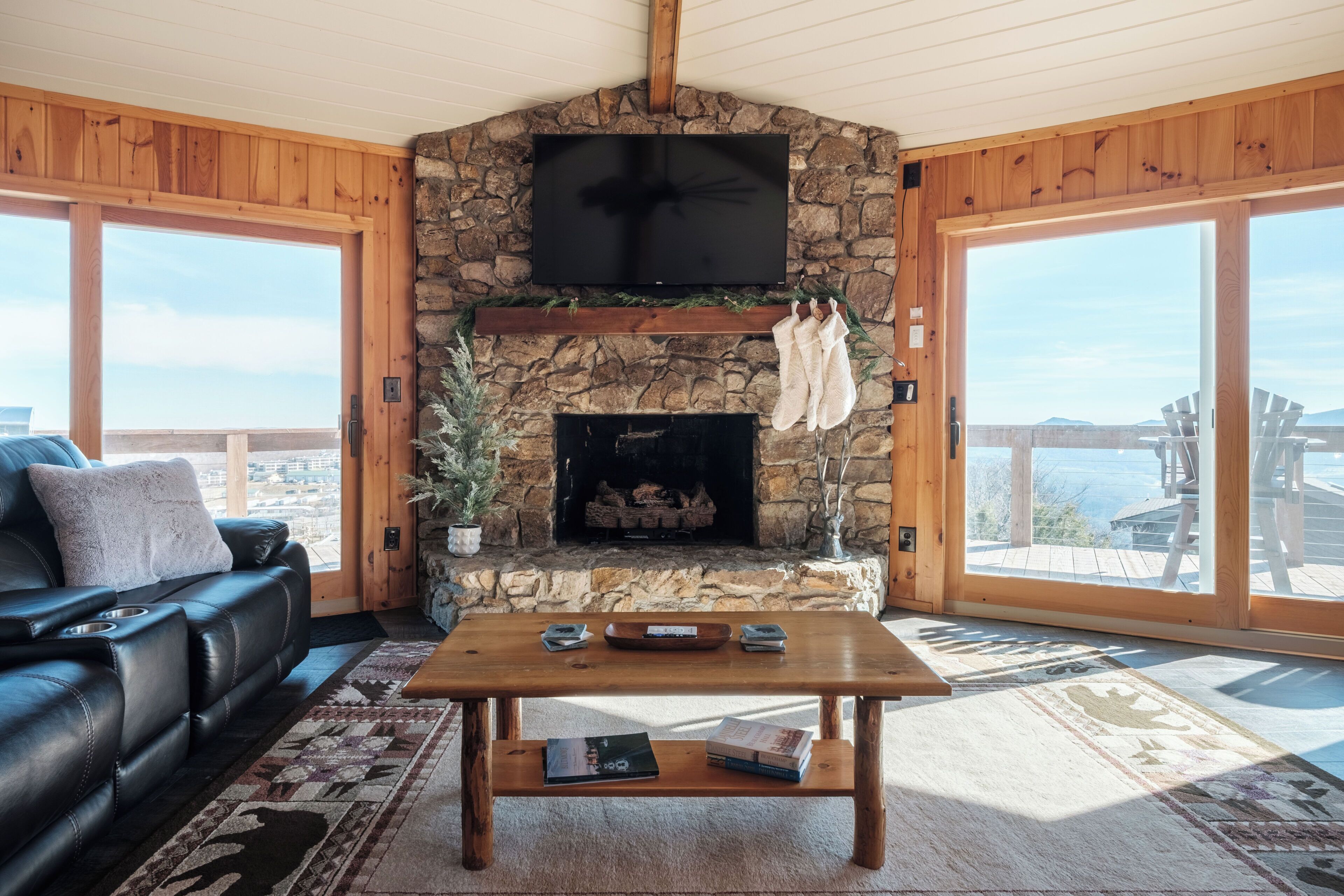 Smart TV, fireplace, video games