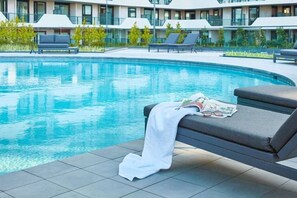 Pool - Modern M-City Resort Suite: 2BR w/ Balcony&Parking (Clayton)