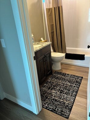 Towels, soap, toilet paper