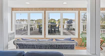 Spacious Cape Cod Waterfront Retreat Steps to Beach