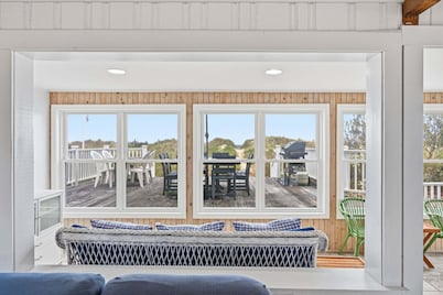 Spacious Cape Cod Waterfront Retreat Steps to Beach