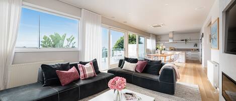 Smart TV, fireplace