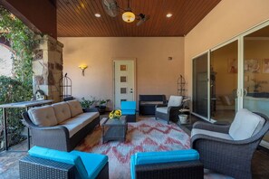 Terrace/patio - 
Unique Multi-Family Getaway with Pool, Game room, Theater & 6 Themed Bedrooms (Spring Branch)